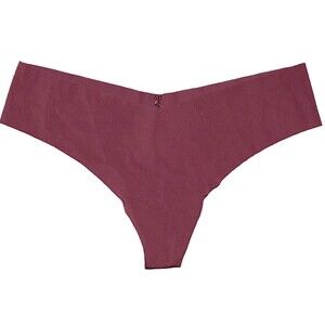 Aerie Women's SMOOTHEZ No Show Thong Underwear Dark Plum Size XS